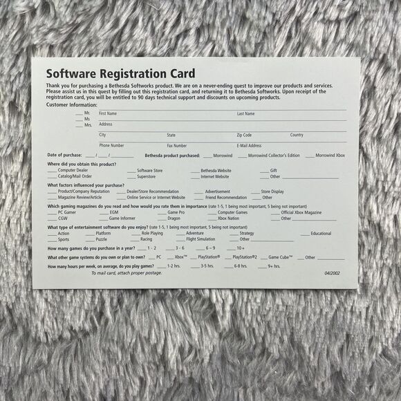 Elder Scrolls III: Morrowind (Microsoft Xbox, 2002) Disc Case Manual Inserts - Picture 7 of 14